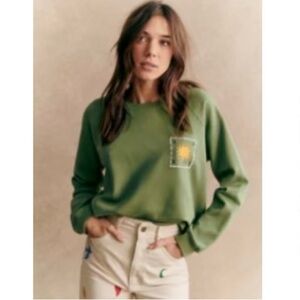 Sezane Hope Sweatshirt - Sézane X Pangea Sage / Multicolour - Size L